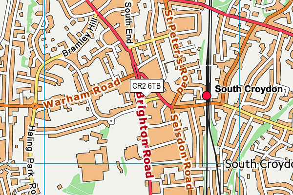 CR2 6TB map - OS VectorMap District (Ordnance Survey)