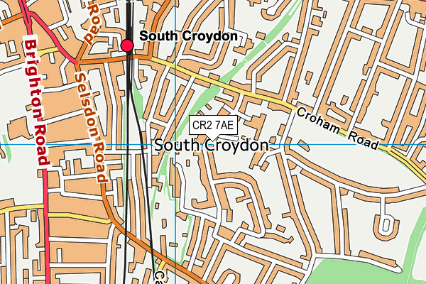 CR2 7AE map - OS VectorMap District (Ordnance Survey)