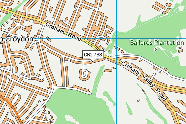 CR2 7BS map - OS VectorMap District (Ordnance Survey)