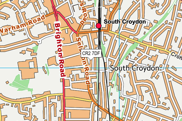 CR2 7DF map - OS VectorMap District (Ordnance Survey)