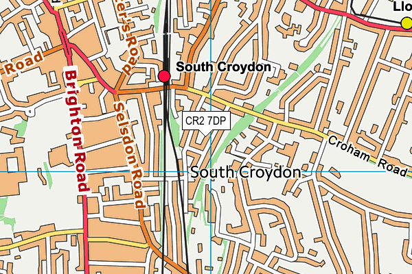 CR2 7DP map - OS VectorMap District (Ordnance Survey)