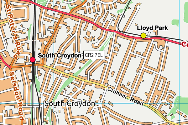 CR2 7EL map - OS VectorMap District (Ordnance Survey)