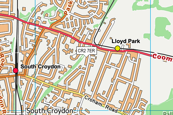 CR2 7ER map - OS VectorMap District (Ordnance Survey)