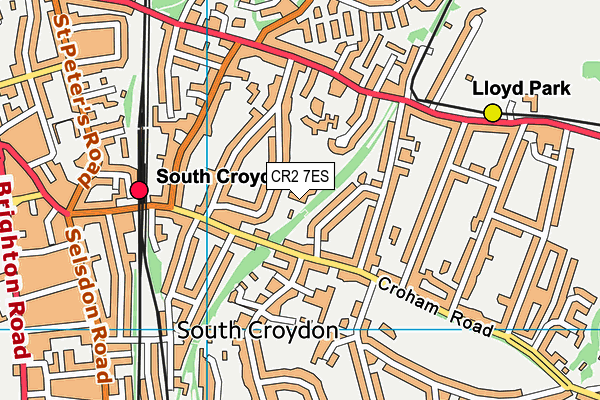 South Croydon Sports Club map (CR2 7ES) - OS VectorMap District (Ordnance Survey)