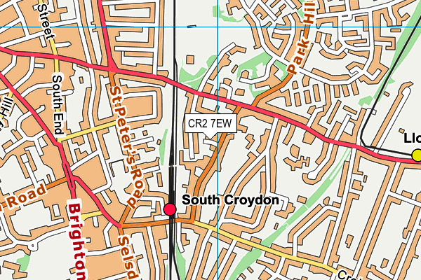 CR2 7EW map - OS VectorMap District (Ordnance Survey)