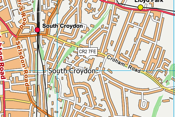 CR2 7FE map - OS VectorMap District (Ordnance Survey)