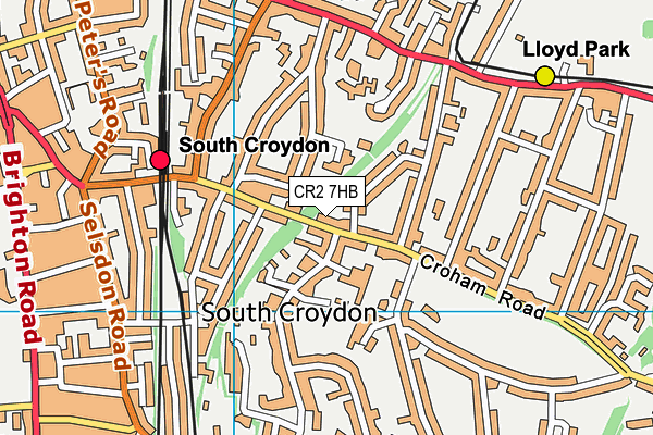 CR2 7HB map - OS VectorMap District (Ordnance Survey)