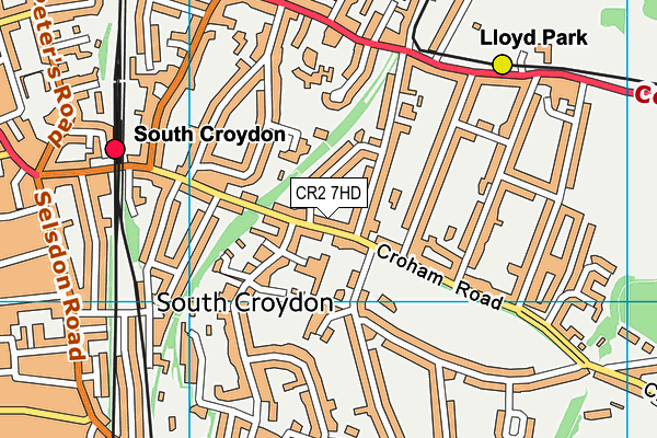 CR2 7HD map - OS VectorMap District (Ordnance Survey)