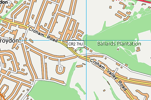 Croham Hurst Golf Club map (CR2 7HJ) - OS VectorMap District (Ordnance Survey)