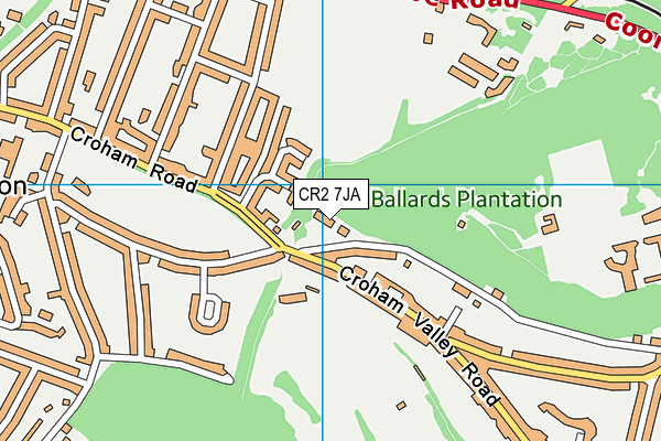 CR2 7JA map - OS VectorMap District (Ordnance Survey)