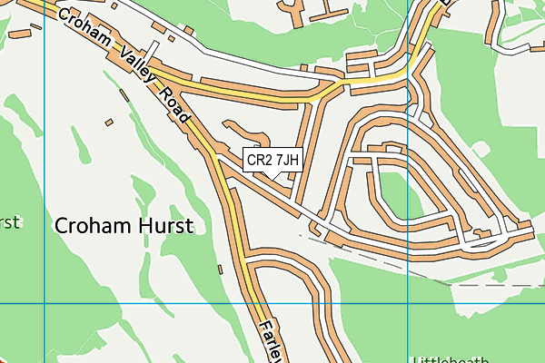 CR2 7JH map - OS VectorMap District (Ordnance Survey)