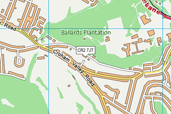 CR2 7JT map - OS VectorMap District (Ordnance Survey)