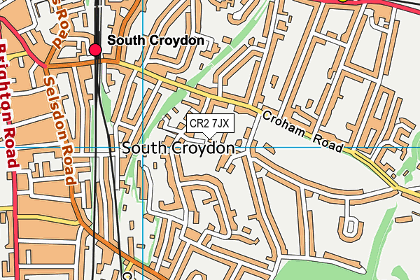 CR2 7JX map - OS VectorMap District (Ordnance Survey)