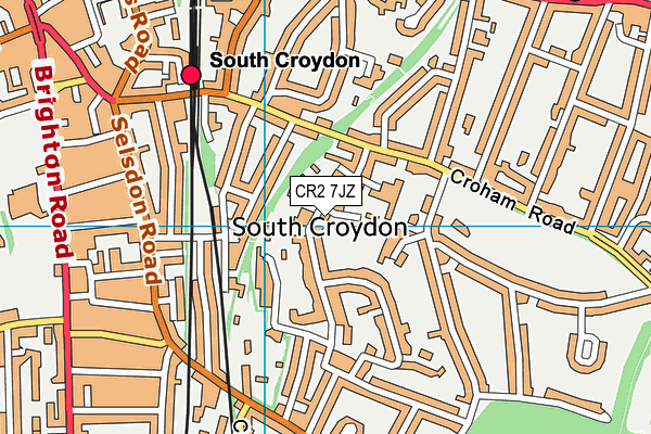 CR2 7JZ map - OS VectorMap District (Ordnance Survey)