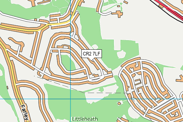 CR2 7LF map - OS VectorMap District (Ordnance Survey)