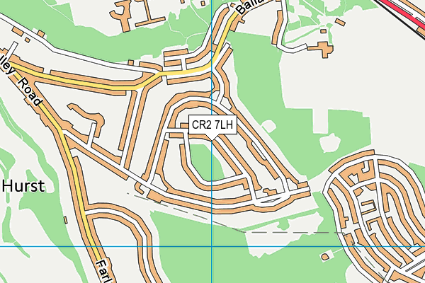 CR2 7LH map - OS VectorMap District (Ordnance Survey)