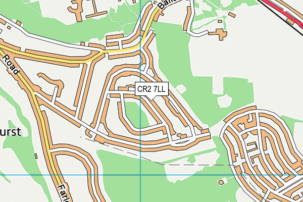 CR2 7LL map - OS VectorMap District (Ordnance Survey)