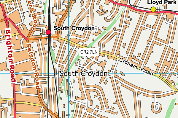 CR2 7LN map - OS VectorMap District (Ordnance Survey)