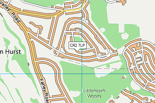 CR2 7LP map - OS VectorMap District (Ordnance Survey)