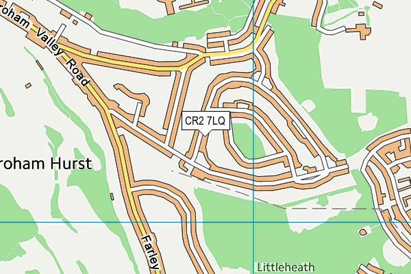 CR2 7LQ map - OS VectorMap District (Ordnance Survey)