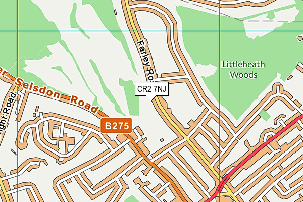 CR2 7NJ map - OS VectorMap District (Ordnance Survey)