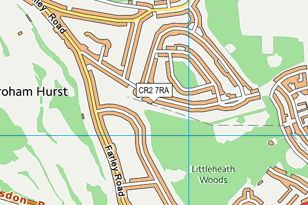 CR2 7RA map - OS VectorMap District (Ordnance Survey)