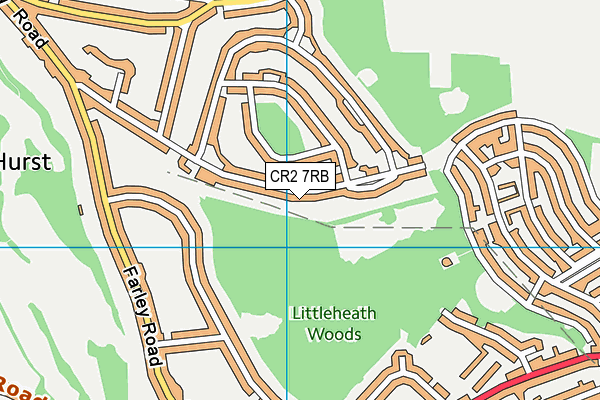 CR2 7RB map - OS VectorMap District (Ordnance Survey)