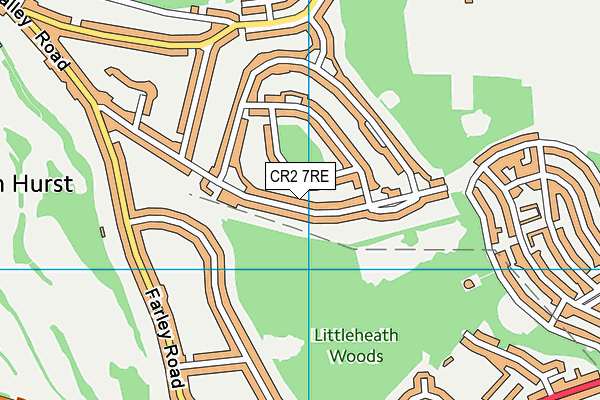 CR2 7RE map - OS VectorMap District (Ordnance Survey)