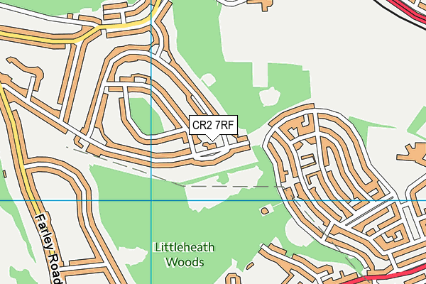 CR2 7RF map - OS VectorMap District (Ordnance Survey)