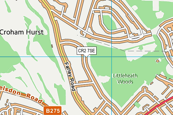 CR2 7SE map - OS VectorMap District (Ordnance Survey)