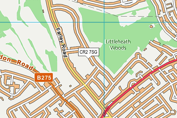 CR2 7SG map - OS VectorMap District (Ordnance Survey)