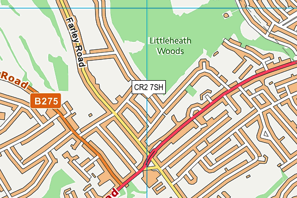 CR2 7SH map - OS VectorMap District (Ordnance Survey)