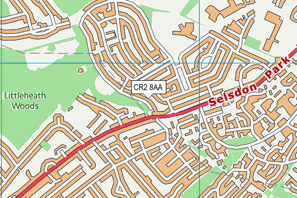 CR2 8AA map - OS VectorMap District (Ordnance Survey)