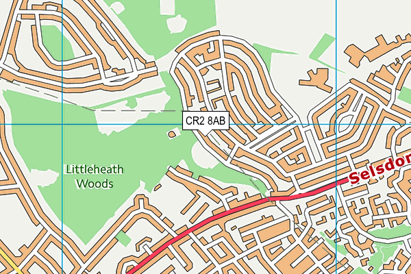 CR2 8AB map - OS VectorMap District (Ordnance Survey)