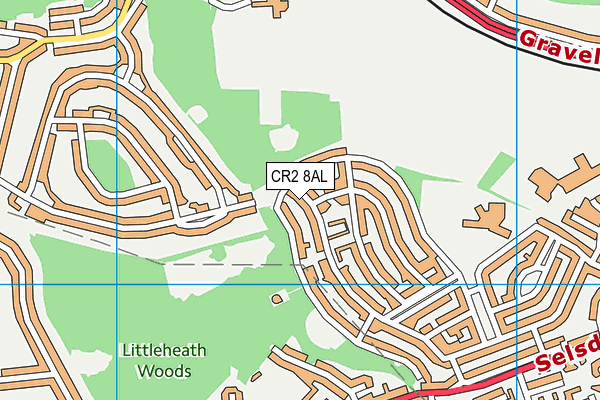 CR2 8AL map - OS VectorMap District (Ordnance Survey)