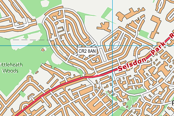 CR2 8AN map - OS VectorMap District (Ordnance Survey)