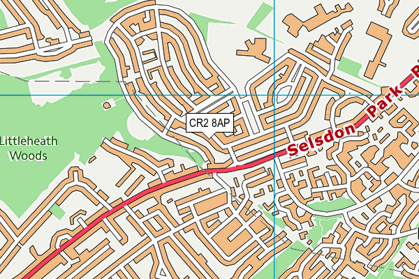 CR2 8AP map - OS VectorMap District (Ordnance Survey)