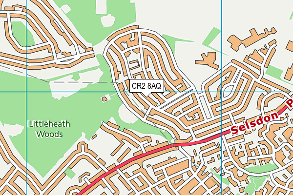 CR2 8AQ map - OS VectorMap District (Ordnance Survey)