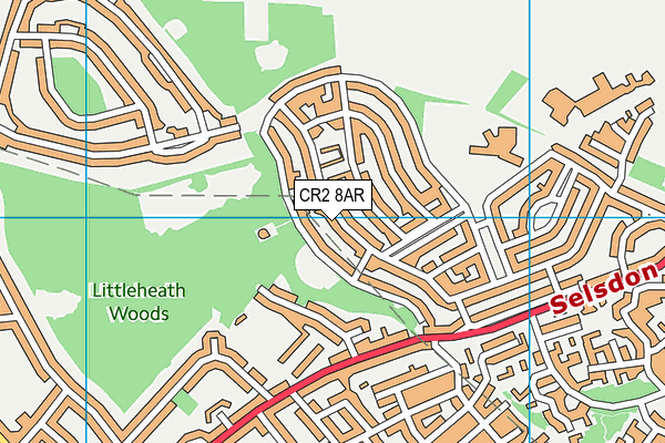 CR2 8AR map - OS VectorMap District (Ordnance Survey)