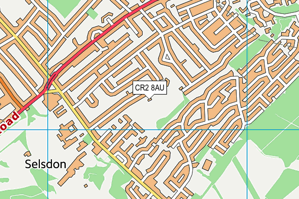 Selsdon Recreation Ground map (CR2 8AU) - OS VectorMap District (Ordnance Survey)