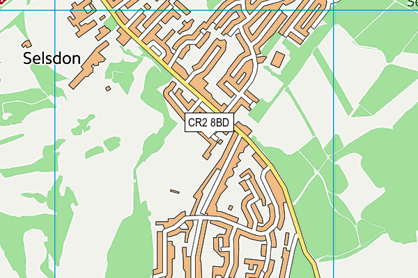 CR2 8BD map - OS VectorMap District (Ordnance Survey)