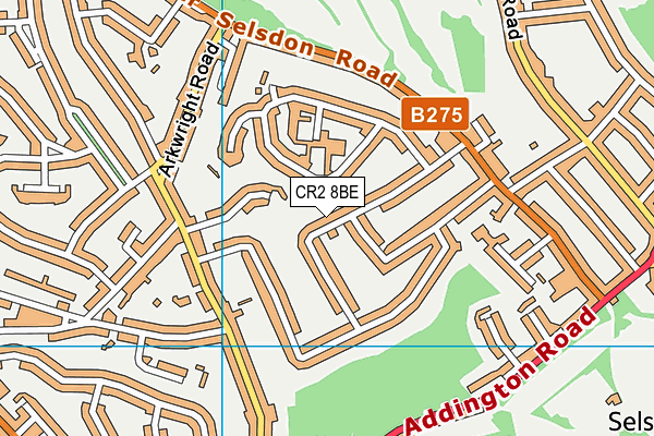 CR2 8BE map - OS VectorMap District (Ordnance Survey)