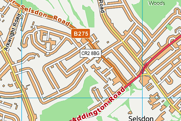 CR2 8BG map - OS VectorMap District (Ordnance Survey)