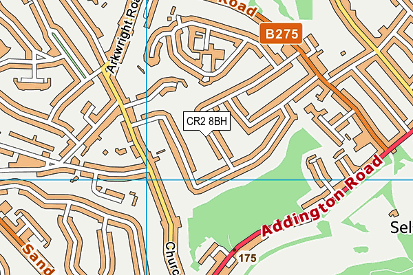 CR2 8BH map - OS VectorMap District (Ordnance Survey)