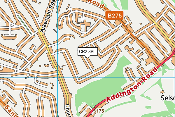 CR2 8BL map - OS VectorMap District (Ordnance Survey)