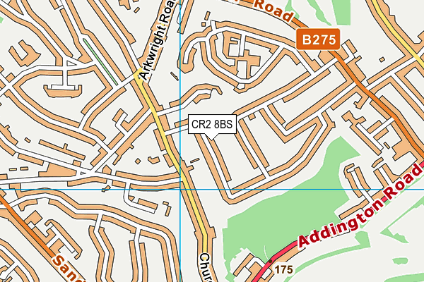 CR2 8BS map - OS VectorMap District (Ordnance Survey)