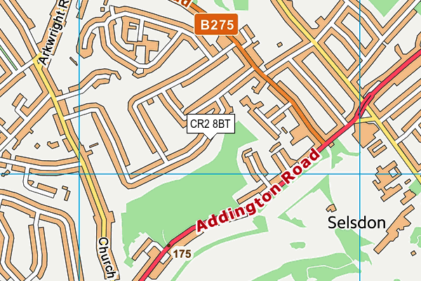 CR2 8BT map - OS VectorMap District (Ordnance Survey)