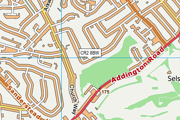 CR2 8BW map - OS VectorMap District (Ordnance Survey)