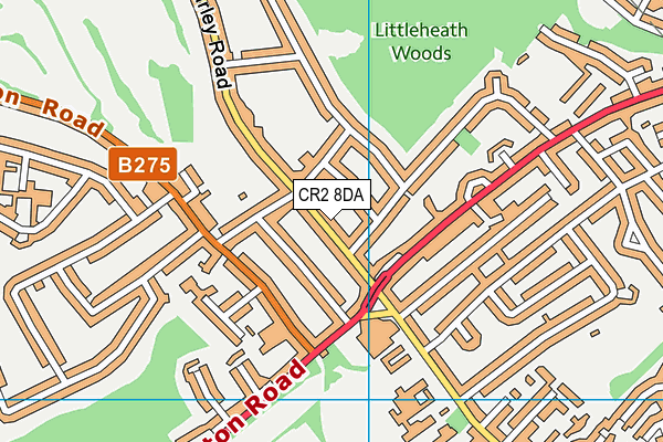 CR2 8DA map - OS VectorMap District (Ordnance Survey)