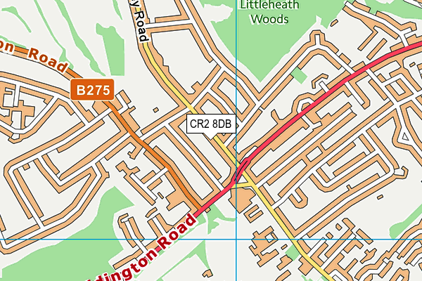 CR2 8DB map - OS VectorMap District (Ordnance Survey)